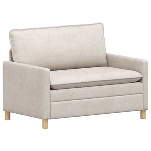 vidaXL Sofa Kreminė 126 x 81 x 87,5 cm Poliesteris