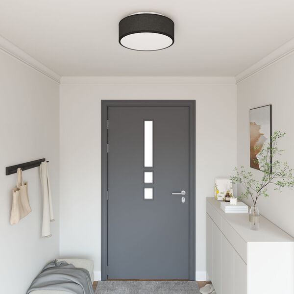 vidaXL Lubų lemputė Juoda 38 x 13.5 cm audinys