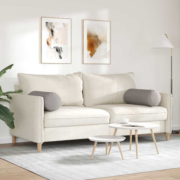 vidaXL Pagalvės 2 pcs Taupe Ø 25 x 70 cm audinys