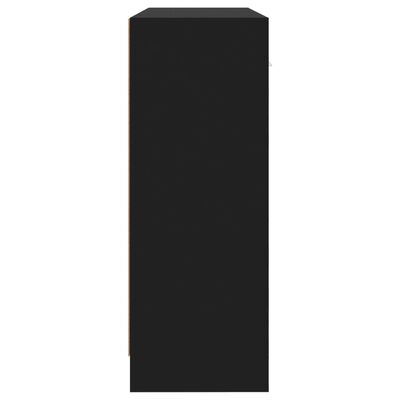 vidaXL Šoninė spintelė, juodos spalvos, 91x28x75cm, apdirbta mediena