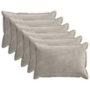 vidaXL Pagalvėlės užvalkalas 6 pcs HOUTEN &Scaron;viesiai pilka 40 x 60 cm