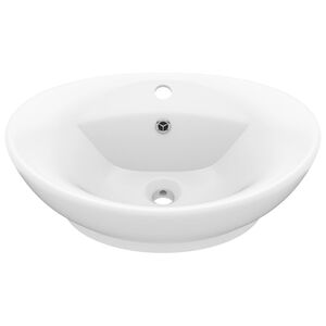 vidaXL Prabangus praustuvas, matinis baltas, 58,5x39cm, keramika