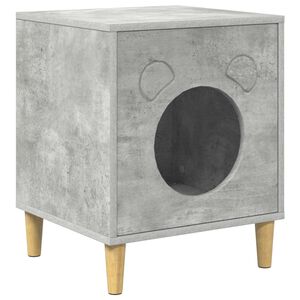 vidaXL Katės namelis Betoninė 42,5 x 40 x 53 cm Apdirbta mediena