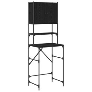 vidaXL Skalbyklės spinta Juodas 0ak 68 x 48,5 x 194 cm