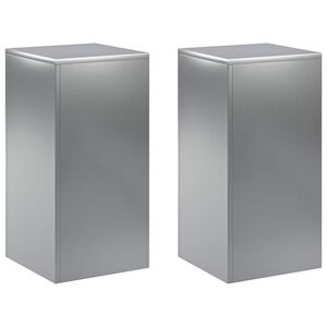 vidaXL Augalų stovas 2 pcs Sidabrinė 30 x 30 x 60 cm