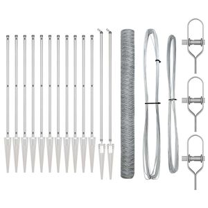 vidaXL Hexagonal Fence with Post 25 x 1,6 m Galvanizuotas plienas
