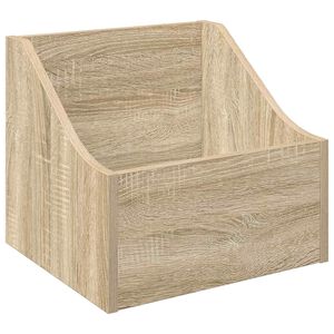 vidaXL LP įra&scaron;ų dėžutė Sonoma ąžuolas 37 x 33 x 32 cm Apdirbta mediena