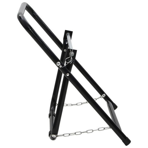 vidaXL Žarnos ritės vežimėlis, juodas, 48cm, plienas, 45kg