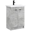 vidaXL Vonios baldų rinkinys Betono pilka 56 x 37,5 x 81 cm