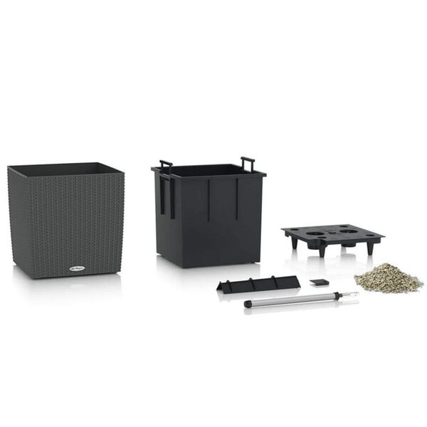 LECHUZA Lovelis CUBE Cottage 50 ALL-IN-ONE, granito spalvos