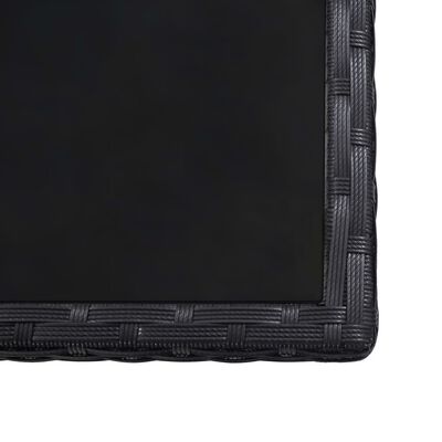 vidaXL Valgomojo komplektas su pagalvėmis, 15 dalių, juodas, ratanas