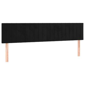 vidaXL Galvūgaliai, juodi, 160x5x78/88 cm, aksominiai