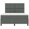 vidaXL Kiemas lova su čiužiniu Tamsiai pilka 160 x 200 cm audinys