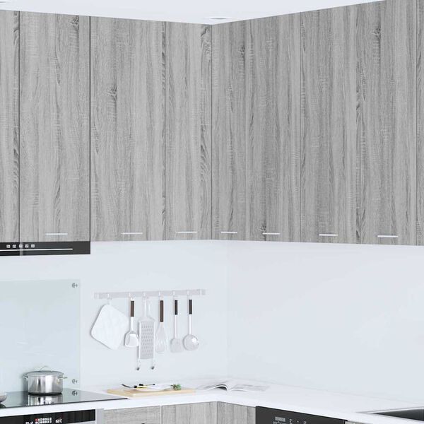 vidaXL Pakabinama spintelė Pilkas Sonoma ir baltas 57 x 57 x 100 cm