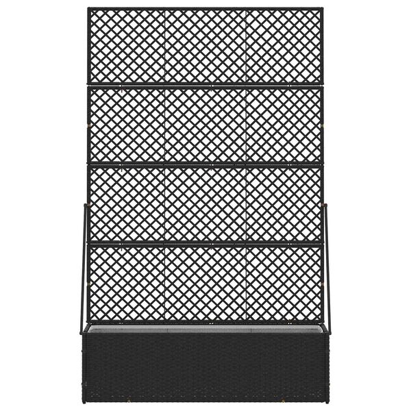 vidaXL Sodo vazonas Juoda 105 x 30 x 170 cm metalas