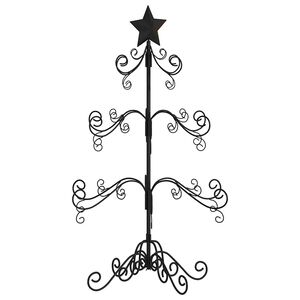 vidaXL Metalinė Kalėdų eglutė, juodos spalvos, 90 cm