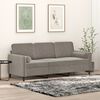 vidaXL Trivietė sofa su pagalvėmis, &scaron;viesiai pilka, 180cm, aksomas