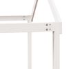 vidaXL Dviaukštė lova su stogu, balta, 75x190cm, pušies masyvas