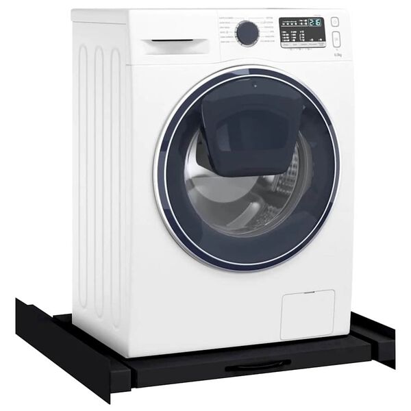 vidaXL Skalbyklės Tarpinė Lenta Juoda 60 x 60 x 8 cm Plienas