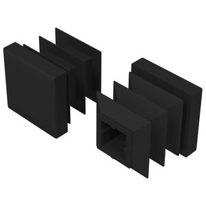 vidaXL Galinių dangtelių 2 vnt. Juoda 15 x 15 x 15 mm PP