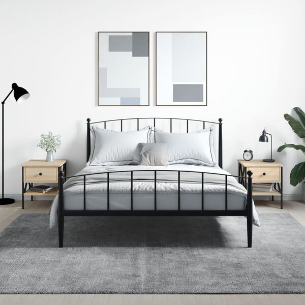 vidaXL Naktiniai staliukai, 2vnt., sonoma ąžuolo, 40x42x45cm, mediena