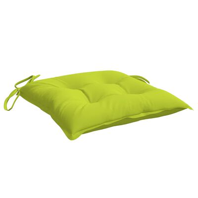 vidaXL Kėdės pagalvėlės, 6vnt., ryškiai žalios, 40x40x7cm, audinys