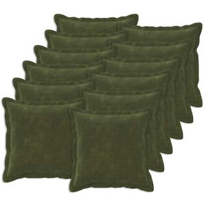 vidaXL Pagalvėlės užvalkalas 12 vnt. HOUTEN Žalia 40 x 40 cm