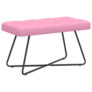 vidaXL Suoliukas su mygtukų įsiuvais Rožinė 80 x 40 x 46 cm Audinys
