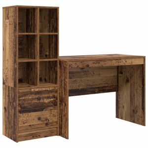 vidaXL Stalas Senas medis 145.5 x 50 x 127 cm 2 vnt.