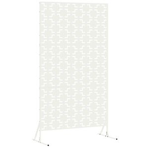 vidaXL Privatumo žaliuzės 100 x 50 x 180 cm Plienas Balta