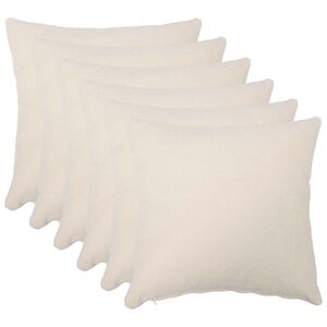 vidaXL Pagalvėlės užvalkalas 6 pcs HEERLEN Kreminė 30 x 30 cm Boucl&eacute;