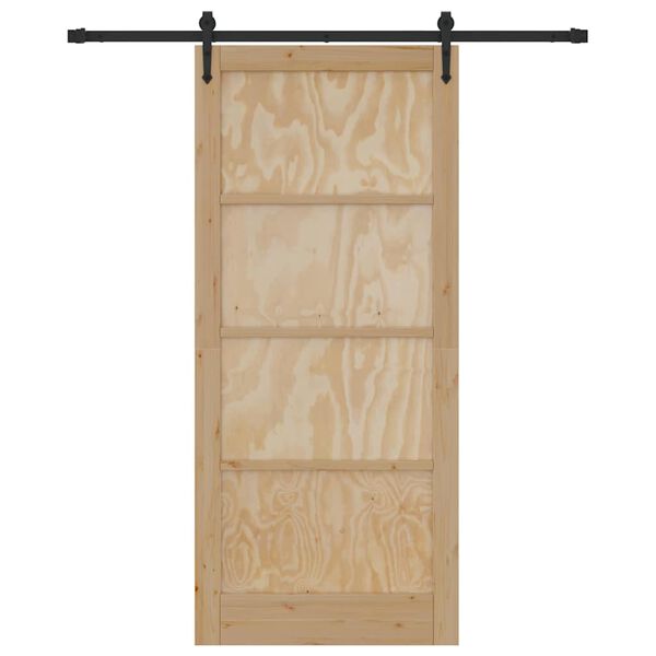 vidaXL Slankios durys ORKDAL Ruda 93 x 211 cm Kietos pu&scaron;ies mediena