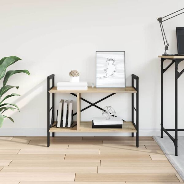 vidaXL Knygų lentyna Sonoma ąžuolas 75 x 30 x 58,5 cm Apdirbta mediena