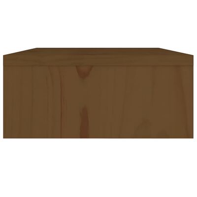vidaXL Monitoriaus stovas, medaus rudas, 60x24x10,5cm, pušies masyvas