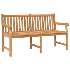 vidaXL Sodo suoliukas, 150cm, tikmedžio medienos masyvas