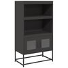 vidaXL Komoda, juodos spalvos, 68x39x123 cm, plienas