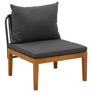 vidaXL Sodo vidurinė sofa su pagalvėlėmis Natūrali