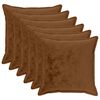 vidaXL Pagalvėlės užvalkalas 6 pcs HOUTEN &Scaron;viesiai rudas 70 x 70 cm