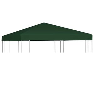 vidaXL Vir&scaron;utinis pavėsinės uždangalas, žalias, 310 g/m&sup2;, 3x3m