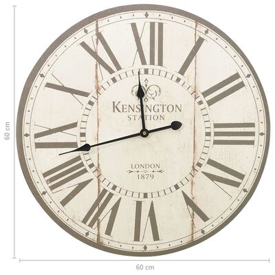 vidaXL Sieninis laikrodis, 60cm, vintažinio stiliaus, Londono dizaino