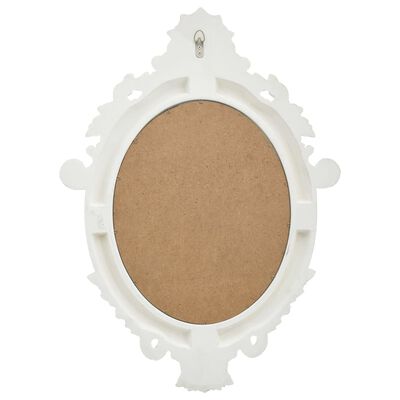 vidaXL Sieninis veidrodis, baltos spalvos, 56x76cm, rūmų stiliaus