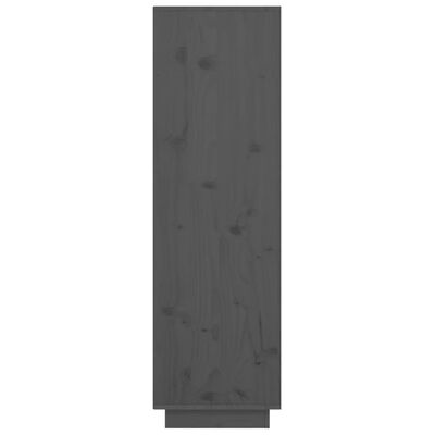 vidaXL Komoda, pilkos spalvos, 38x35x117cm, pušies medienos masyvas