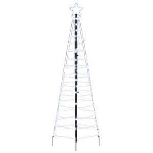 vidaXL LED Kalėdinė eglutė su žemės kuoleliais &Scaron;alta balta 250 cm