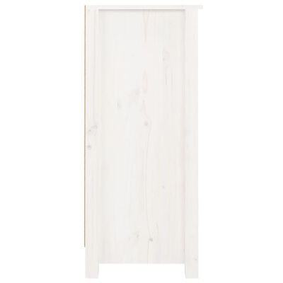 vidaXL Šoninė spintelė, balta, 40x35x80cm, pušies medienos masyvas