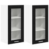 vidaXL Pakabinama spintelė 2 pcs Juodas ąžuolas 40 x 31 x 80 cm