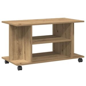 vidaXL TV spintelė su ratukais, artisano, 80x40x45cm, apdirbta mediena