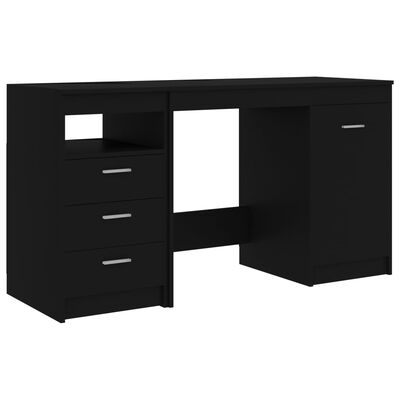 vidaXL Rašomasis stalas, juodos spalvos, 140x50x76cm, MDP