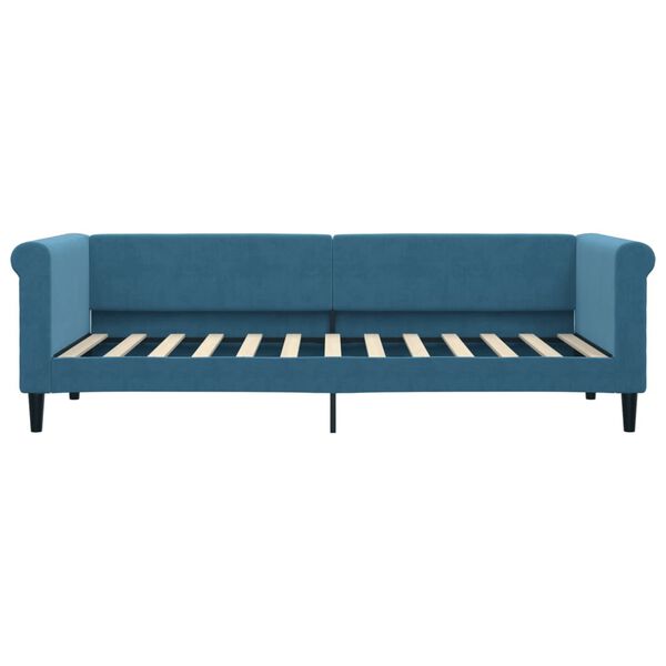 vidaXL Sofa, mėlynos spalvos, 80x200cm, aksomas