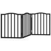 vidaXL Varteliai šunims, 3 segmentai, juodi, 150cm, tuopos mediena