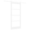 vidaXL Slankios durys 93 x 211 cm Tvirtos pu&scaron;ies mediena ir stiklas